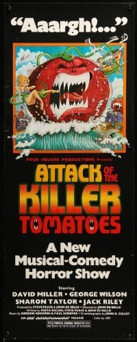 5g534 ATTACK OF THE KILLER TOMATOES insert '79 wacky monster artwork by David Weisman!