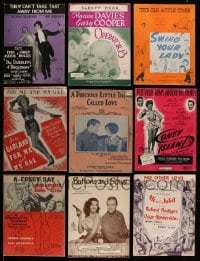 5h032 LOT OF 9 SHEET MUSIC '20s-50s Operator 13, For Me and My Gal, Barkley's of Broadway & more!