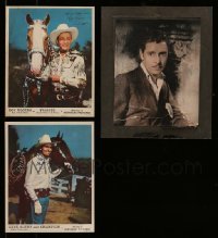 5h061 LOT OF 3 PICTURE FRAME PHOTOS '40s-50s Roy Rogers, Trigger, Gene Autry, Champion, Colman