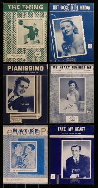 5h034 LOT OF 6 SHEET MUSIC '30s-50s Perry Como, Eddie Fisher, Phil Harris, Kay Starr & more!