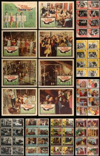 5h141 LOT OF 104 LOBBY CARDS '50s-60s mostly complete sets of 8 cards from a variety of movies!