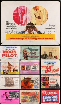 5h292 LOT OF 13 FOLDED BRITISH QUADS '60s-70s great images from a variety of different movies!