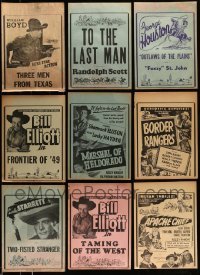 5h045 LOT OF 21 LOCAL THEATER WESTERN HERALDS '30s-50s for a variety of different cowboy movies!
