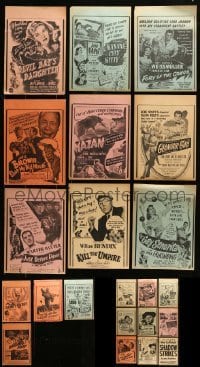 5h044 LOT OF 22 LOCAL THEATER HERALDS '40s-50s great images from a variety of different movies!