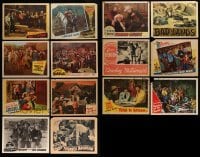 5h195 LOT OF 14 COWBOY WESTERN LOBBY CARDS '40s-50s great scenes from a variety of movies!