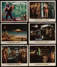 5h070 LOT OF 6 FORBIDDEN PLANET REPRO LOBBY CARDS '80s the great scenes AND title card image!