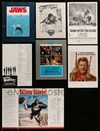 5h041 LOT OF 7 ENGLISH PROMO BROCHURES '70s Jaws, Superman, Outlaw Josey Wales, King Kong & more!