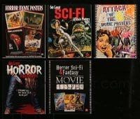 5h016 LOT OF 5 BRUCE HERSHENSON HORROR/SCI-FI SOFTCOVER MOVIE BOOKS '90s-00s color poster images!