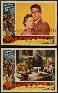 5j903 BEGINNING OF THE END 2 LCs '57 scientist Peter Graves & pretty Peggie Castle!