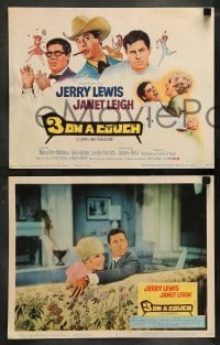 5j027 3 ON A COUCH 8 LCs '66 screwy Jerry Lewis, Janet Leigh, James Best, Gila Golan!