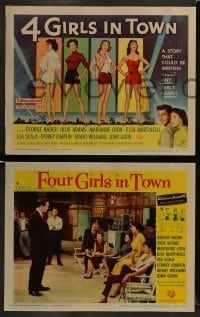 5j028 4 GIRLS IN TOWN 8 LCs '56 sexy Julie Adams, Marianne Cook, Elsa Martinelli & Gia Scala!