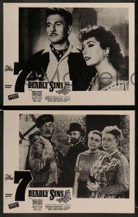 5j582 7 DEADLY SINS 6 LCs '53 Yves Allegret, many images of Michele Morgan & Rosay!