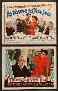 5j040 AS YOUNG AS YOU FEEL 8 LCs '51 Monty Woolley, Thelma Ritter, Peters, Marilyn Monroe on tc!