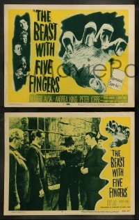5j589 BEAST WITH FIVE FINGERS 6 LCs R56 Peter Lorre, your flesh will creep at the hand that crawls!