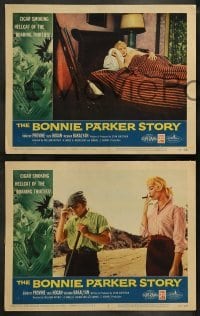 5j062 BONNIE PARKER STORY 8 LCs '58 images of hellcat Dorothy Provine in title role!