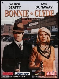 5k633 BONNIE & CLYDE French 1p R00 different close up of Warren Beatty & Faye Dunaway with guns!