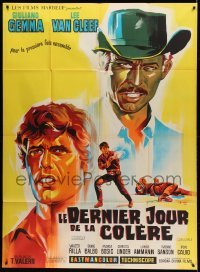 5k670 DAY OF ANGER French 1p '68 Belinsky spaghetti western art of Lee Van Cleef & Giuliano Gemma!