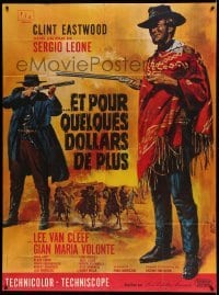 5k724 FOR A FEW DOLLARS MORE French 1p R70s Sergio Leone, Mascii art of Clint Eastwood & Van Cleef