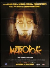 5k818 METROPOLIS French 1p R11 Fritz Lang classic, different image of robot Brigitte Helm!