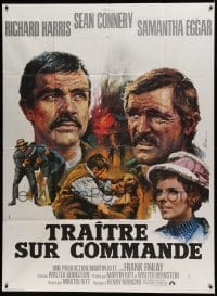 5k821 MOLLY MAGUIRES French 1p '70 completely different art of Connery & Harris by Jean Mascii!