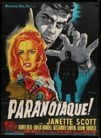 5k851 PARANOIAC French 1p '63 Oliver Reed, completely different art by Constantine Belinsky!