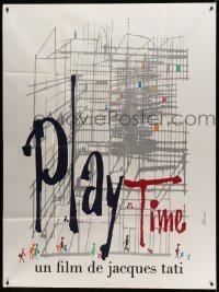 5k862 PLAYTIME French 1p '67 Jacques Tati, great artwork by Baudin & Rene Ferracci!