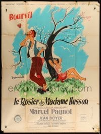5k869 PRIZE French 1p '54 Guy de Maupassant's Le rosier de Madame Husson, Marcel Pagnol, Noel art!