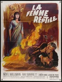 5k878 REPTILE French 1p '67 snake woman Noel Willman, different horror art by Boris Grinsson!