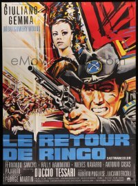 5k881 RETURN OF RINGO French 1p '67 great spaghetti western art of Giuliano Gemma by Roje!