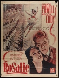 5k886 ROSALIE French 1p R40s West Point cadet Nelson Eddy & sexy Eleanor Powell, different & rare!