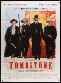 5k942 TOMBSTONE French 1p '94 Kurt Russell as Wyatt Earp, Val Kilmer as Doc Holliday