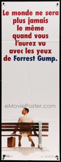5k546 FORREST GUMP teaser French door panel '94 Tom Hanks on bench, Robert Zemeckis classic!