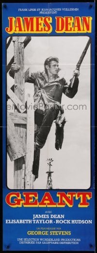 5k547 GIANT French door panel R85 different image of James Dean with rifle climbing his oil rig!