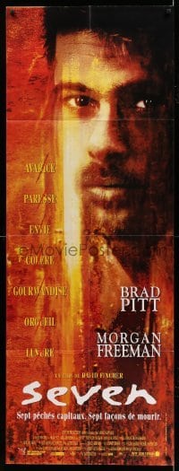 5k563 SEVEN French door panel '95 Brad Pitt, Gluttony, Greed, Sloth, Envy, Wrath, Pride, Lust!