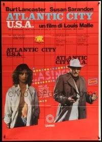 5k314 ATLANTIC CITY Italian 1p '80 Burt Lancaster & sexy half-naked Susan Sarandon, different!