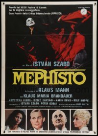 5k420 MEPHISTO Italian 1p '82 Istvan Szabo, wild creepy image of Klaus Maria Brandauer!