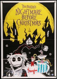 5k430 NIGHTMARE BEFORE CHRISTMAS Italian 1p '94 Tim Burton, Disney, great Halloween horror image!