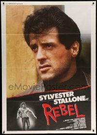5k432 NO PLACE TO HIDE Italian 1p R84 super close up of Rebel Sylvester Stallone in an early role!