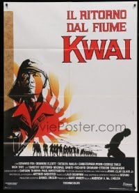 5k455 RETURN FROM THE RIVER KWAI Italian 1p '89 Edward Fox, Nakadi, different World War II art!