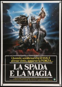 5k471 SORCERESS Italian 1p '82 different Casaro art of knight on horse holding severed head!