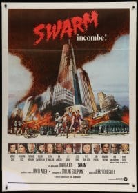 5k478 SWARM Italian 1p '78 directed by Irwin Allen, C.W. Taylor art of massive killer bee attack!