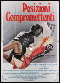 5k271 COMPROMISING POSITIONS Italian 2p '88 NEO art of Dr. Joe Mantegna & sexy near-naked patient!