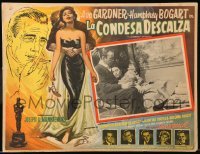 5k172 BAREFOOT CONTESSA Mexican LC '54 romantic close up of Humphrey Bogart & Ava Gardner!