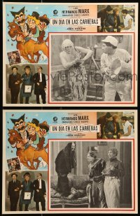 5k133 DAY AT THE RACES 8 Mexican LCs R70s Marx Brothers Groucho, Chico & Harpo, horse racing!