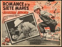 5k192 FIGHTING SEABEES Mexican LC R50s romantic close up of John Wayne & sexy Susan Hayward!