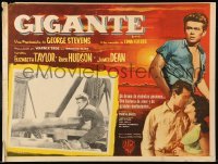5k196 GIANT Mexican LC '57 James Dean lifting pipe on his oil rig, George Stevens classic!