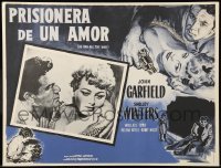 5k200 HE RAN ALL THE WAY Mexican LC '51 great close up of John Garfield & Shelley Winters!