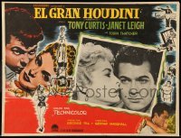 5k203 HOUDINI Mexican LC '53 Tony Curtis as the famous magician + his sexy assistant Janet Leigh!