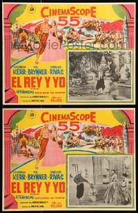 5k134 KING & I 8 Mexican LCs '56 Deborah Kerr & Yul Brynner in Rodgers & Hammerstein's musical!