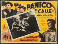 5k228 PANIC IN THE STREETS Mexican LC '50 Barbara Bel Geddes, Richard Widmark, Elia Kazan noir!